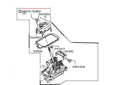 Nissan 34901-EL70B Transmission Control Device Assembly