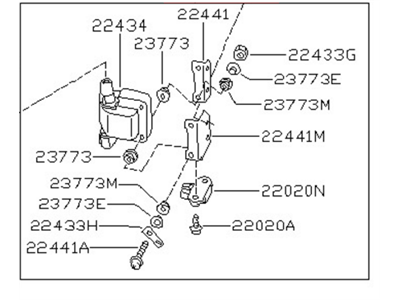 Nissan 240SX Ignition Coil - 22433-53F00