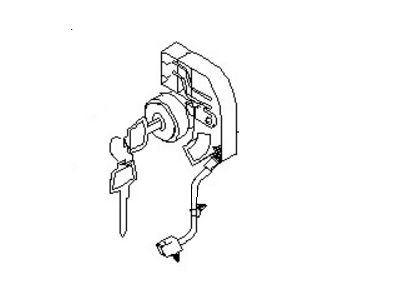 1998 Nissan Maxima Door Lock Cylinder - H0601-41U15