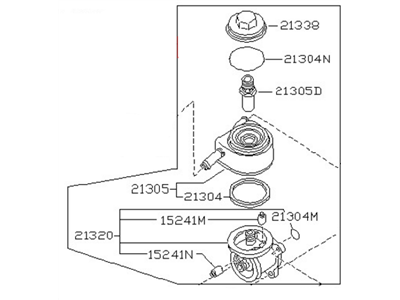 Nissan Stanza Engine Oil Cooler - 21300-17F21