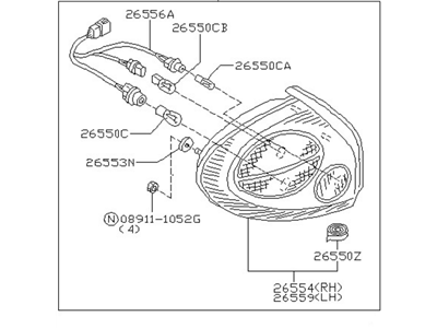 Nissan Maxima Tail Light - 26555-5Y725