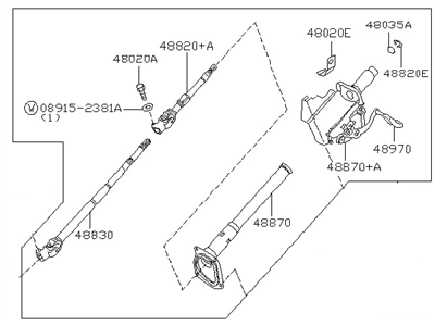 Nissan Pathfinder Steering Column - 48805-61G10