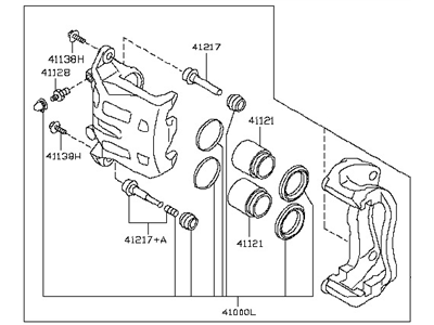 2010 Nissan 370Z Brake Caliper - 41011-1EA0A