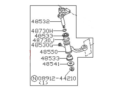 Nissan 48530-09W10 Idler Assy-Steering