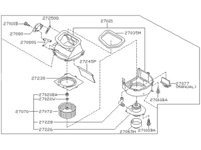 Nissan Pathfinder Blower Motor - 27200-5W500