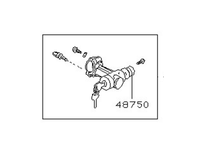 1986 Nissan Pulsar NX Ignition Lock Cylinder - 48700-04A25