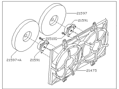 2008 Nissan Quest Radiator fan - 21481-5Z00A