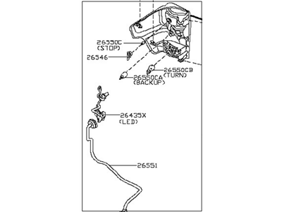 Nissan 26550-EZ23D Lamp Re Combination RH