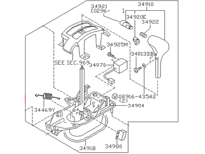 1995 Nissan Sentra Automatic Transmission Shifter - 34901-1M201