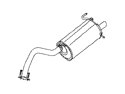 Nissan 20100-ET80A Exhaust, Main Muffler Assembly