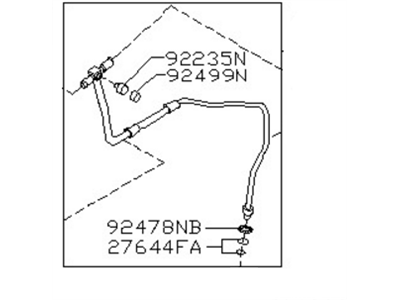 Nissan 92471-0B010 Pipe Assy-Rear Cooler,Low A