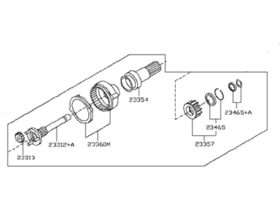 Nissan 23312-JA10A Pinion Assy