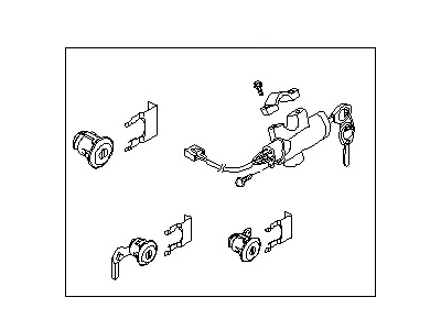 2002 Nissan Frontier Ignition Lock Cylinder - K9810-1Z602