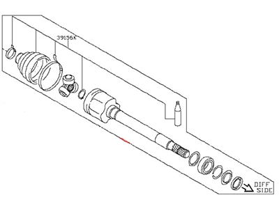 Nissan NV CV Joint - C9771-3LN0A