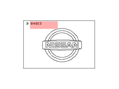 Nissan 90890-EM40A Rear Emblem