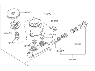 1987 Nissan Stanza Brake Master Cylinder - 46010-20R01