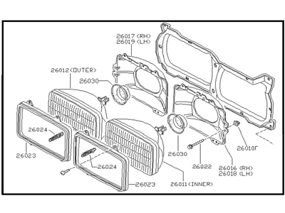 Nissan 26010-10W00 HeadLamp Right