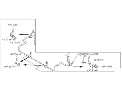 Nissan 49790-4W000 Tube Assy-Power Steering