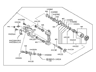 2003 Nissan Maxima Brake Caliper Repair Kit - 44001-4U010