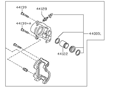 Nissan 44001-7Y005 CALIPER Assembly-Rear RH,W/O Pads Or SHIMS