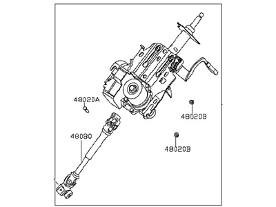 2009 Nissan Sentra Steering Column - 48810-ZT50A