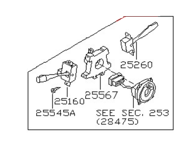 Nissan 240SX Turn Signal Switch - 25560-53F00