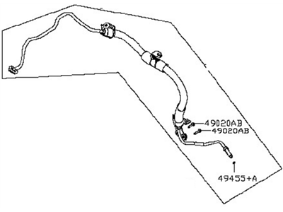 Nissan 49720-4RA0A Hose & Tube Assembly-Pressure,Power Steering