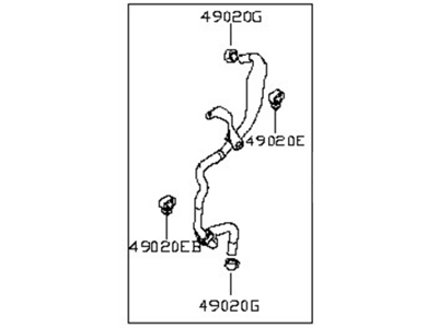 Nissan 49721-4RA0A Hose & Tube Assy-Power Steering