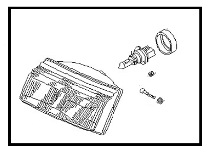 Nissan 26014-84A00 Headlamp Unit