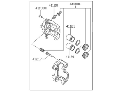 1989 Nissan Van Brake Caliper - 41011-20N03