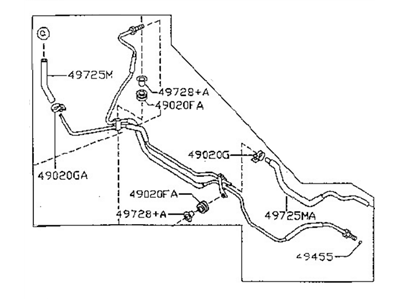 Nissan 49710-F4310 Hose & Tube Set-Power Steering