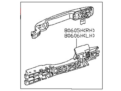 2008 Nissan Altima Door Handle - 80607-ZN91A