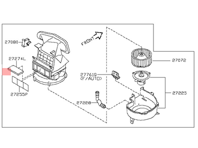 Nissan Altima Blower Motor - 27200-7Y000