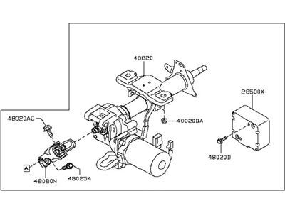 Nissan 48810-9SJ1B Column-Steering Tilt