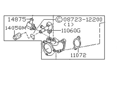 1986 Nissan Sentra Thermostat Housing - 11061-17A11