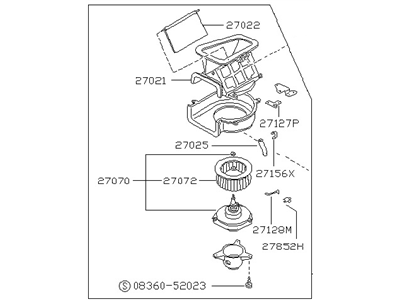 Nissan 27200-D4500 Blower Assembly Front