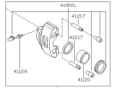 1996 Nissan Quest Brake Caliper - 41001-0B000