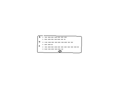 Nissan 22409-U9600 Label Spark Plug Plug