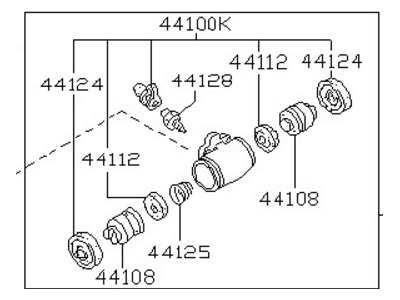 1982 Nissan Stanza Wheel Cylinder - 44100-D0110