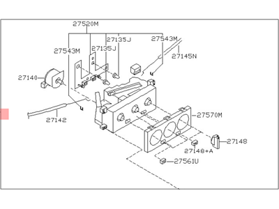 1998 Nissan Frontier A/C Switch - 27515-3S510