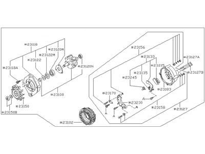 Nissan 23100-W2501 ALTERNATOR