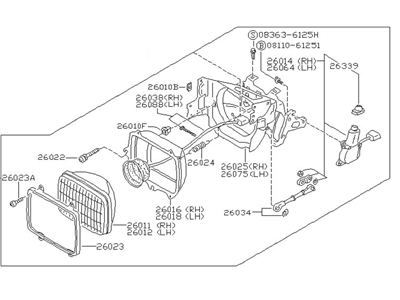 Nissan B6010-84M10 Passenger Side Headlamp Assembly