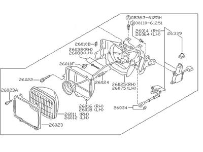 Nissan B6060-84M00 Headlamp Assembly-Driver Side