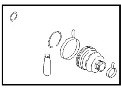 Nissan 39741-EA125 Repair Kit-Dust Boot,Rear Drive Shaft