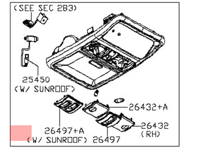 2012 Nissan Pathfinder Dome Light - 26430-9CE0A