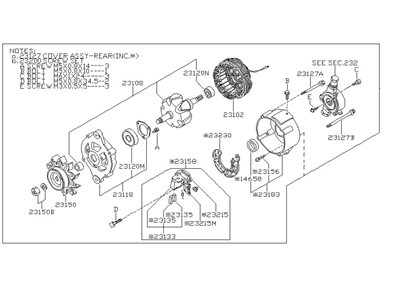 1979 Nissan Datsun 310 Alternator - 23100-M5960