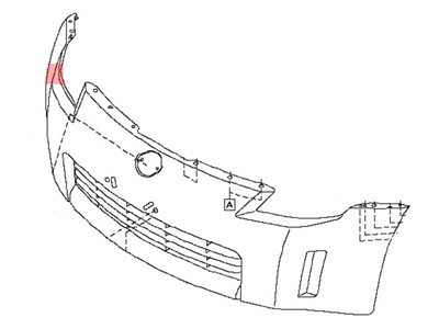 Nissan FBM22-CF40J Front Bumper Cover