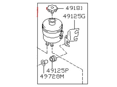 1996 Nissan 240SX Power Steering Reservoir - 49180-65F00