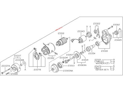 1996 Nissan Quest Starter Motor - 23300-0B711