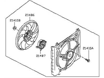 Nissan A/C Condenser Fan - 21481-1HS3A